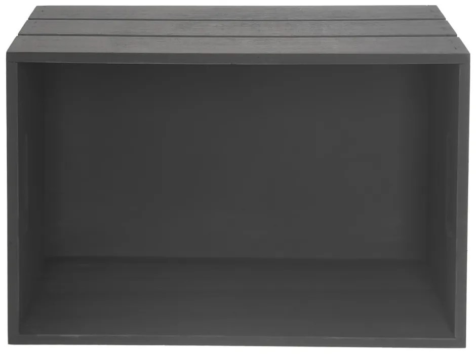 Antracitszürke fa tárolódoboz 36x26x15 cm – Orion