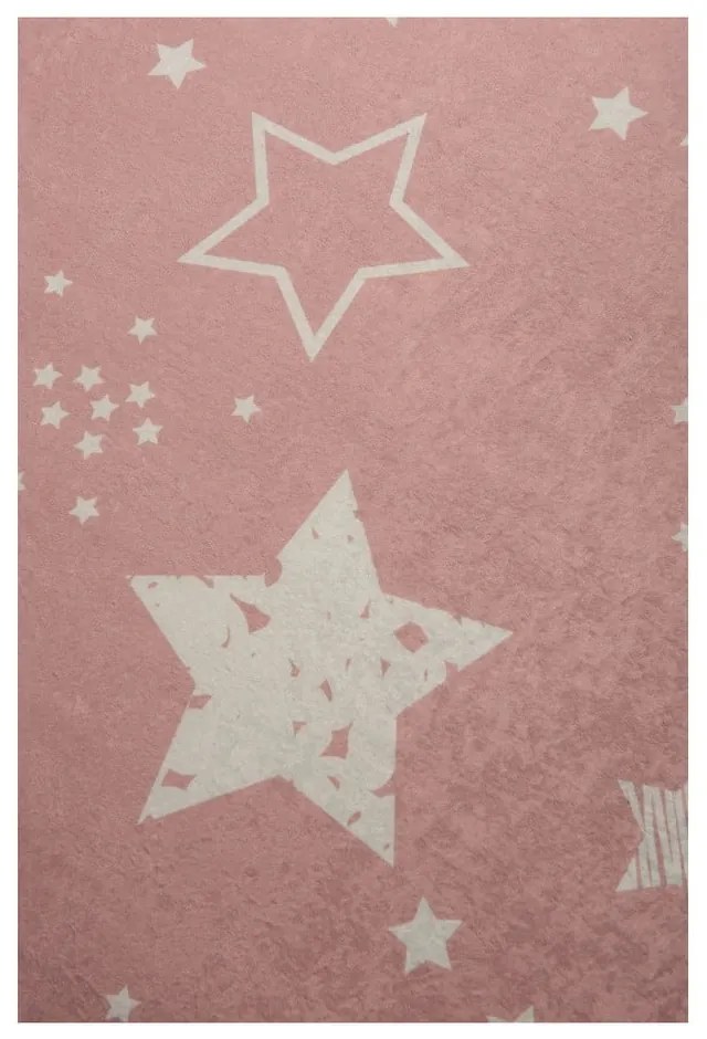 Pink Stars gyerekszőnyeg, 100 x 160 cm