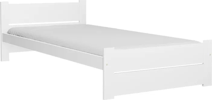 Ágy IKAROS DOUBLE 90 x 200 cm, fehér Matrac: Deluxe 10 cm matraccal, Ágyrács: Lamellás ágyráccsal