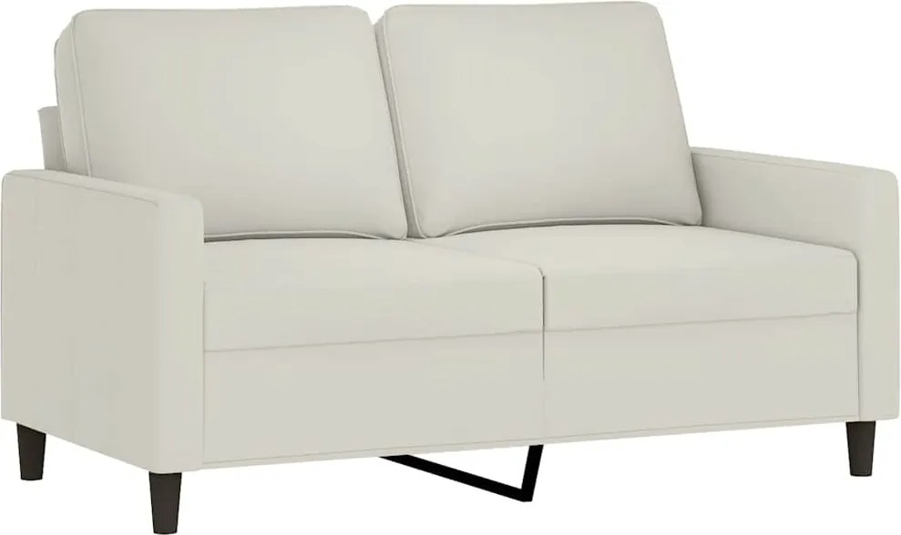 vidaXL kétszemélyes krémszínű bársony kanapé 120 cm