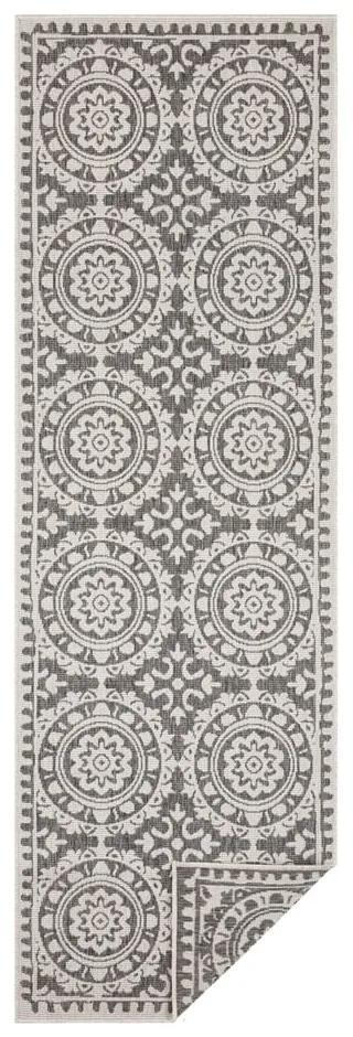 Jardin szürke-krémszínű kültéri szőnyeg, 80 x 250 cm - NORTHRUGS