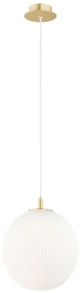 Argon 8507 - Csillár zsinóron PALOMA 1xE27/15W/230V átm. 25 cm arany/fehér