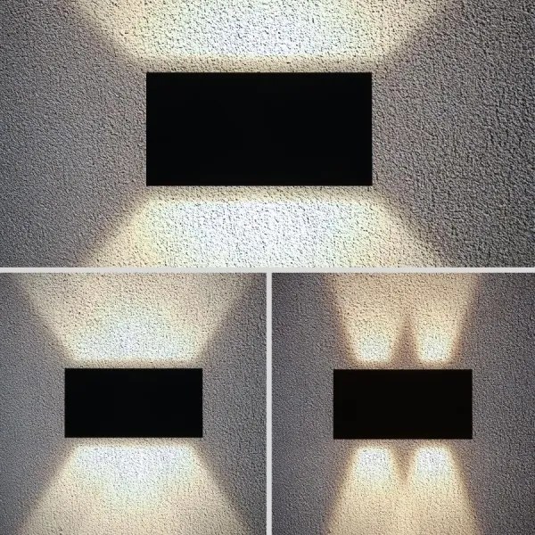 Brilagi - LED kültéri fali lámpatest DOUBLE CUBE LED/12W/230V fekete IP65