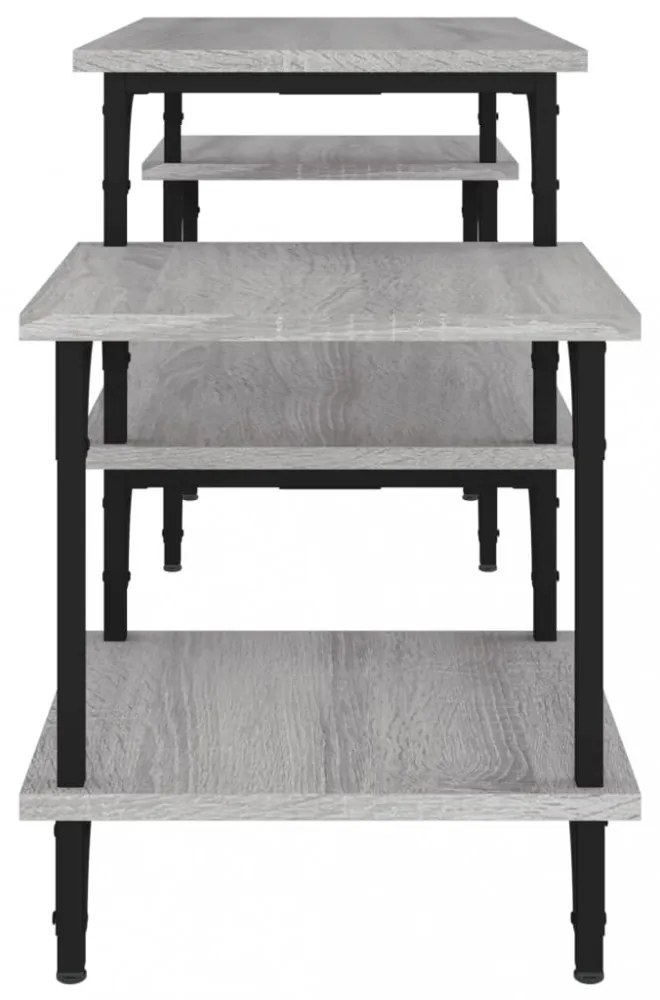 szürke sonoma színű szerelt fa TV-szekrény 117x35x52 cm
