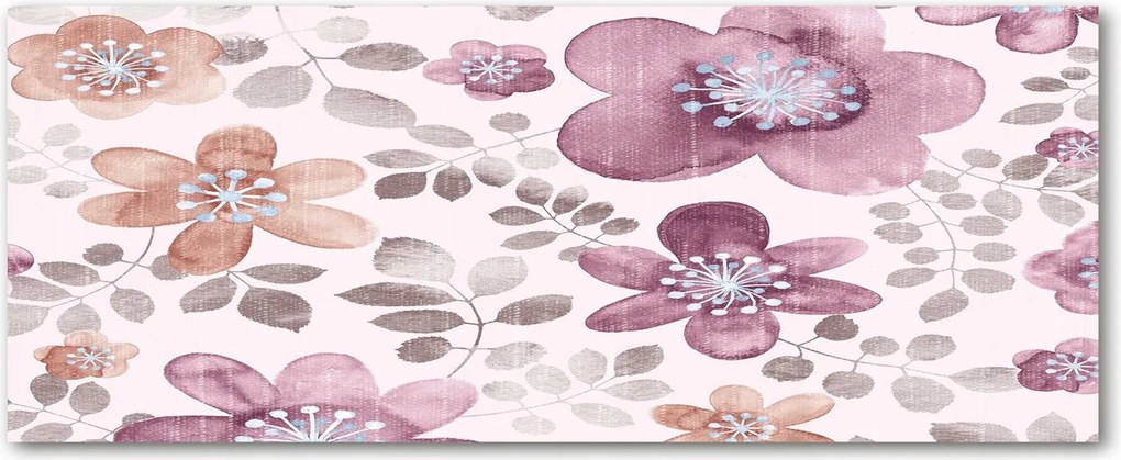 Védő üveg konyhai panel Virágos minta XXL