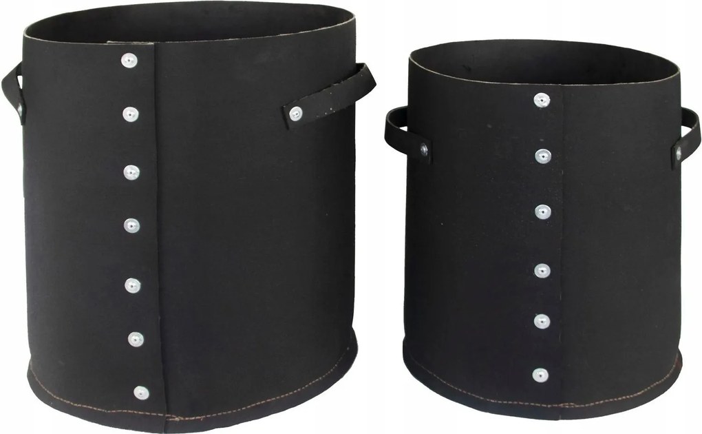 Esschert újrahasznosított gumi virágtartó fedél szett fekete 2 db