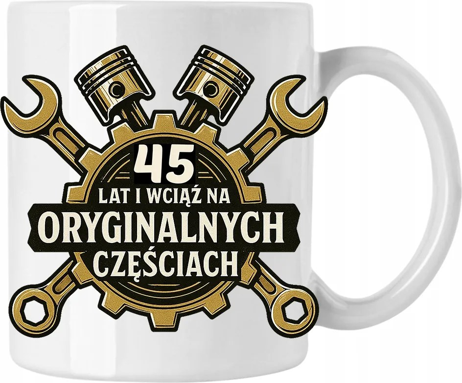 Születésnapi bögre 50 60 éves eredeti alkatrészek fehér 330ml