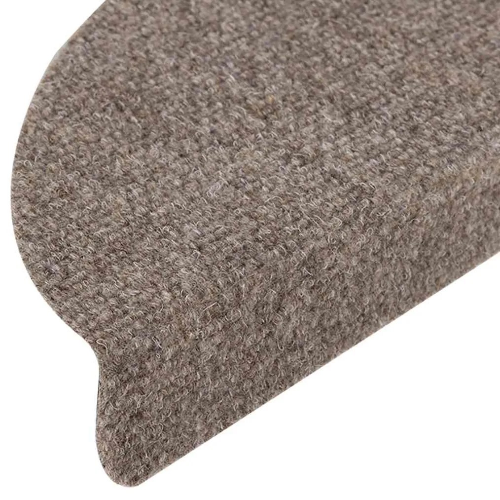 5 db krémszínű tűlyukasztott öntapadó lépcsőszőnyeg 56x17x3 cm