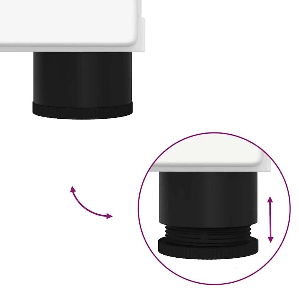 Fürdőszoba bútor szett 2 pcs Fehér 76.5 x 35 x 64 cm Faanyag