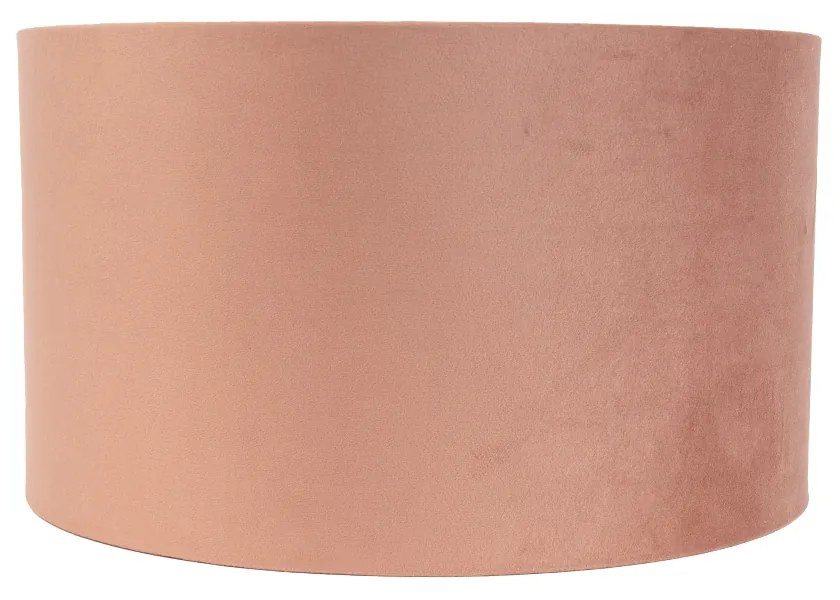 Rózsaszín bársony lámpaernyő 35/35/20 arany belsővel