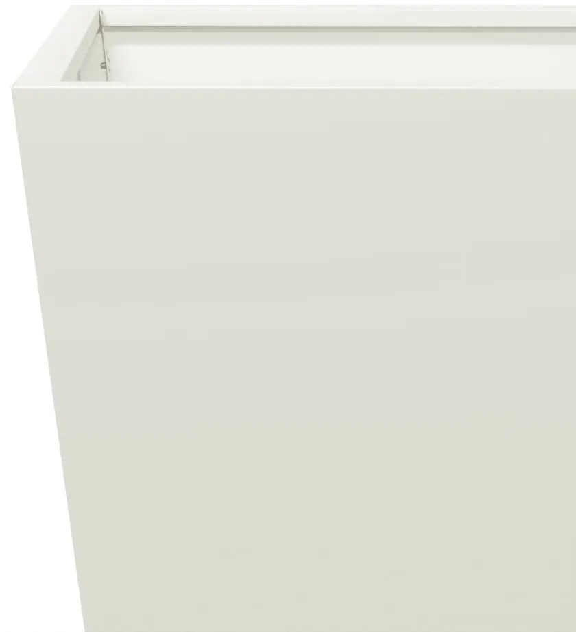 2 db fehér acél kerti növénytartó 40 x 40 x 40 cm