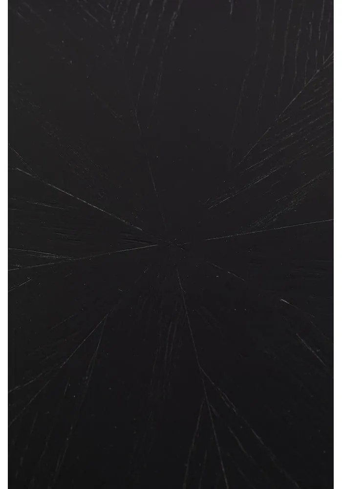 Kerek étkezőasztal tölgyfa dekoros asztallappal ø 100 cm Fabio – White Label