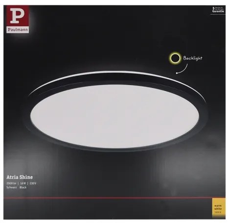 Paulmann 70998 - LED/16W Mennyezeti panel ATRIA 230V 3000K fekete