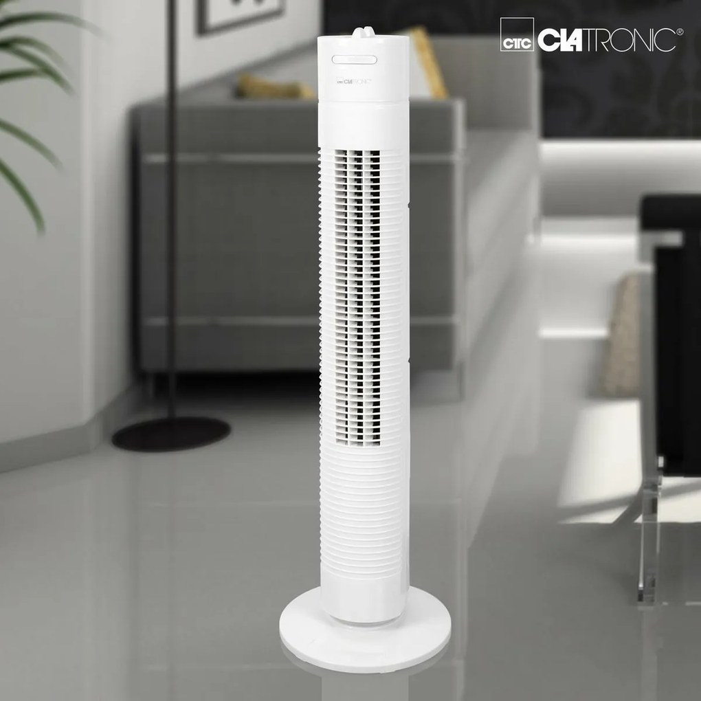 Clatronic TVL 3770 oszlopos ventilátor, fehérszínben