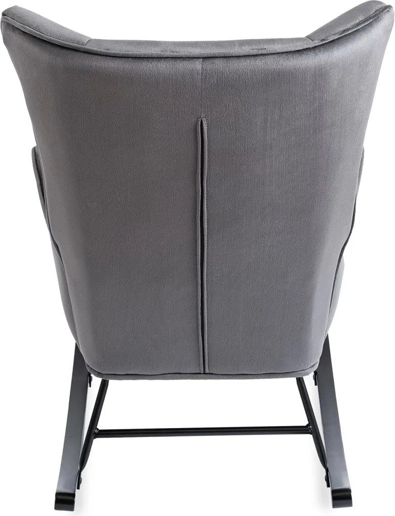 Hintaszék szürke színben, velúr kárpittal JACKSON