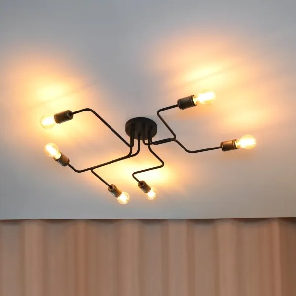 LED Felületre szerelhető csillár TUBE 6xE27/15W/230V