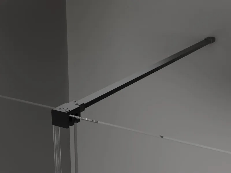 Mexen Velar, nyílásba tolóajtó Walk-In típusú 110 cm, 8 mm átlátszó üveg, fekete matt, 871-110-000-03-70