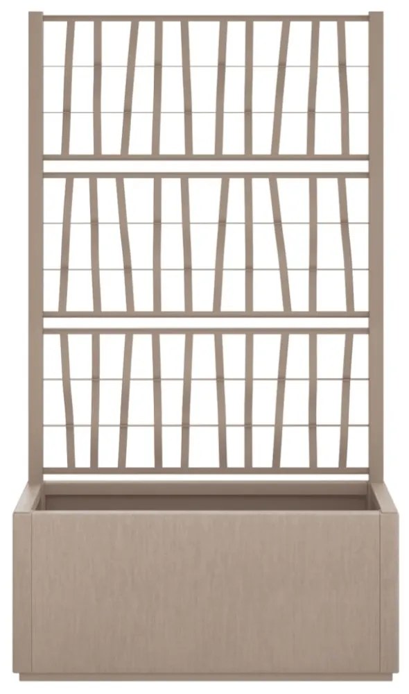 vidaXL barna polipropilén rácsos kerti ültetőláda 80 x 36 x 140 cm
