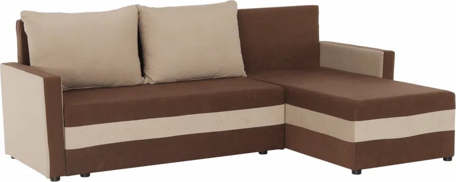 Univerzális ülőgarnitúra, barna/bézs, PAULITA NEW
