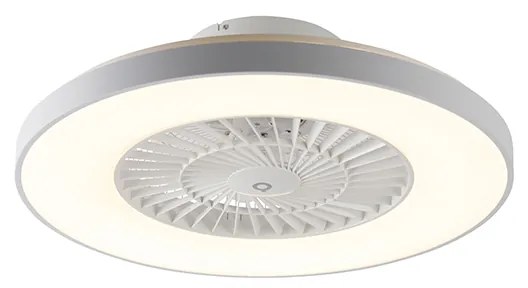 Mennyezeti ventilátor fehér csillag effektussal 60cm LED-del, fényerőszabályzóval és távirányítóval - Climo