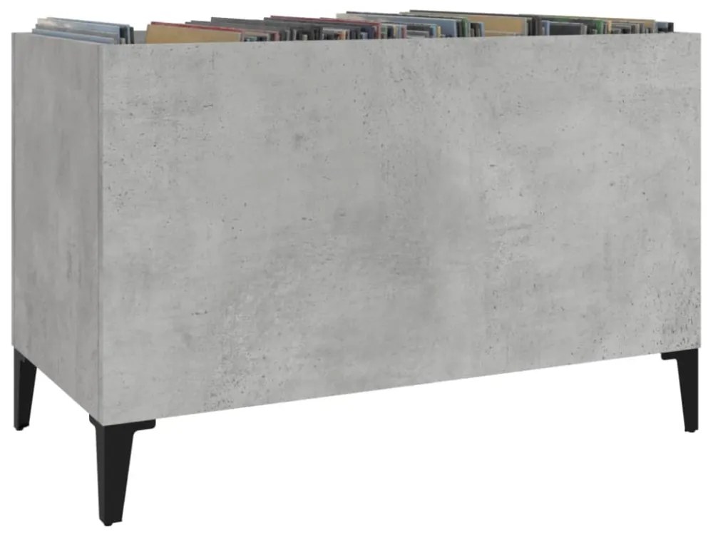 betonszürke szerelt fa hanglemezszekrény 74,5x38x48 cm