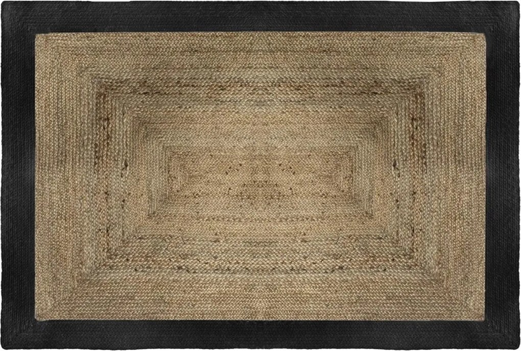 Rusztikus juta szőnyeg téglalap alakú nagy fonott