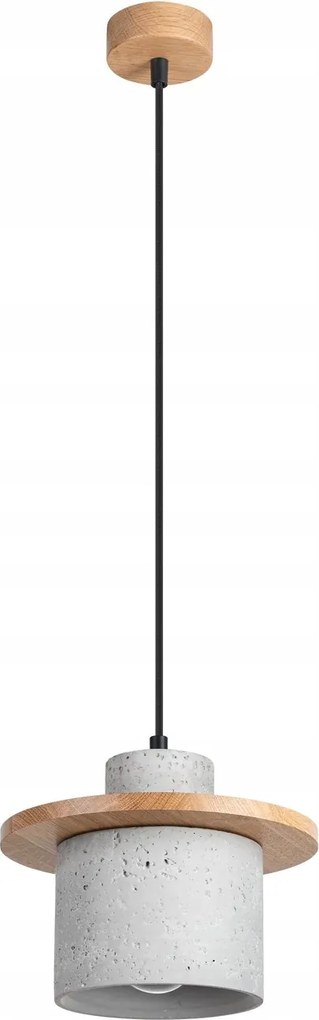 Loft függesztett mennyezeti lámpa beton csillár fa Mab SL.1363 Sollux