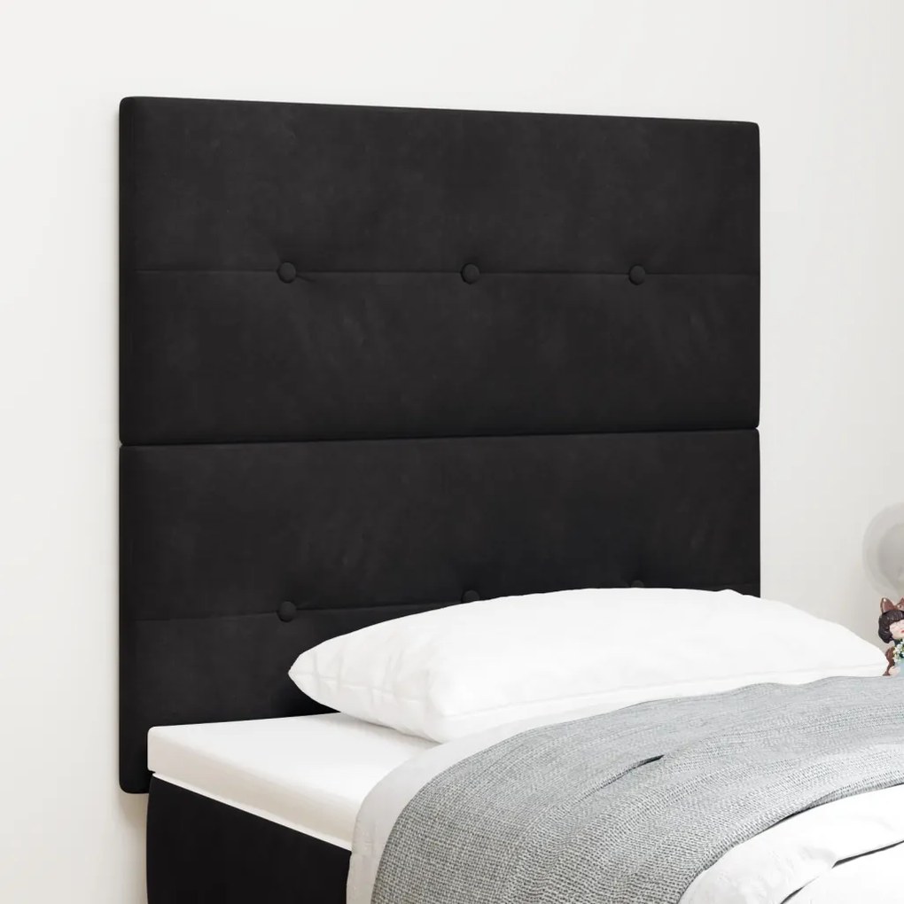 LED Fejtámla Fekete 80 cm Bársony