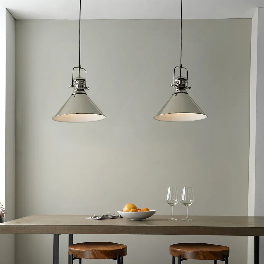 Endon loft skandináv függeszték brampton fehér nickel-nero end96178