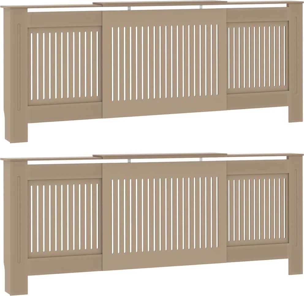 vidaXL Radiátor fedezék 2 pcs Barna 205 x 20,5 x 81,5cm Faanyag