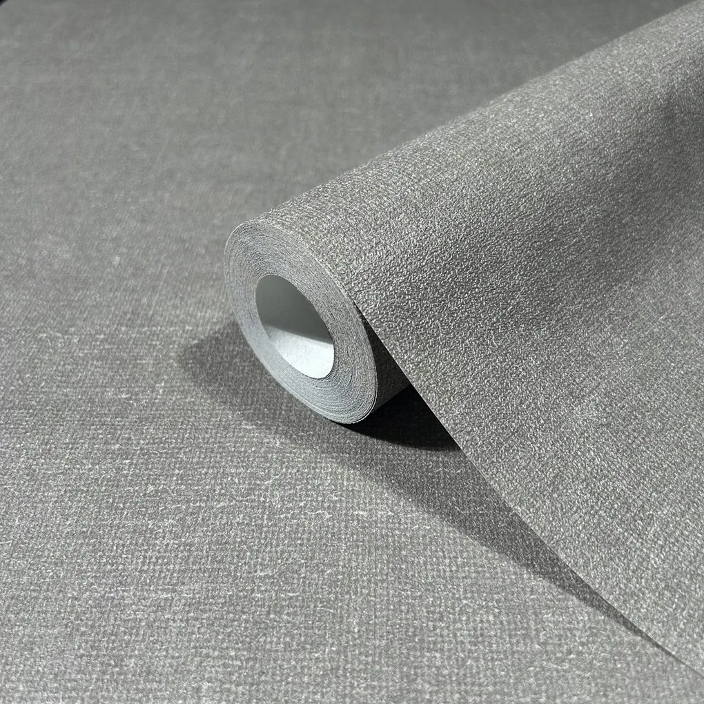 Szürke Fali Tapéta Dekoratív Vinil Szerkezettel A Flizelinen