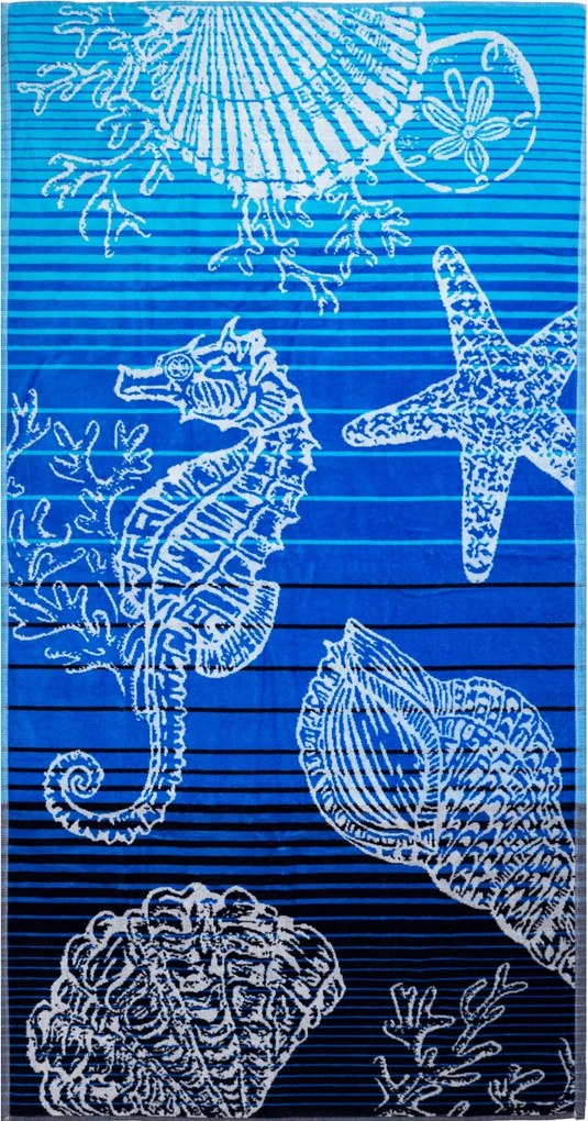 ISCHIA Strandtörölköző kék 165x90cm