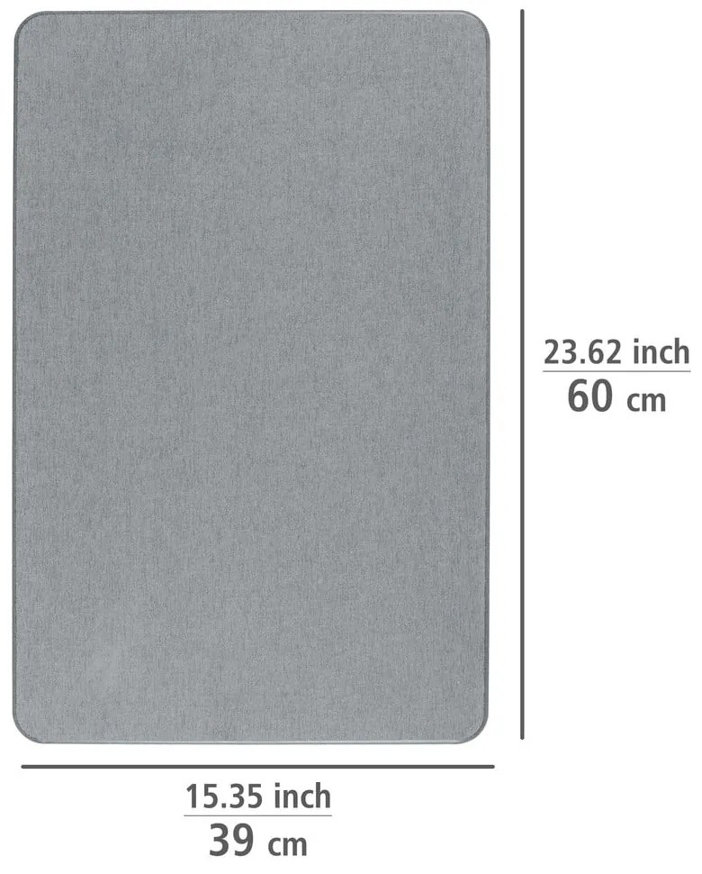 Szürke kovaföld fürdőszobai kilépő 39x60 cm Simi – Wenko