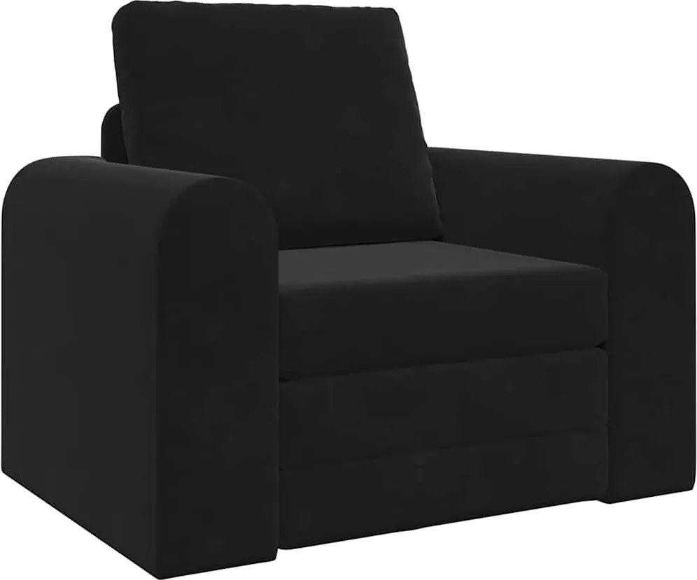 vidaXL Kanapéágy Fekete 98 x 71 x 83 cm Bársony