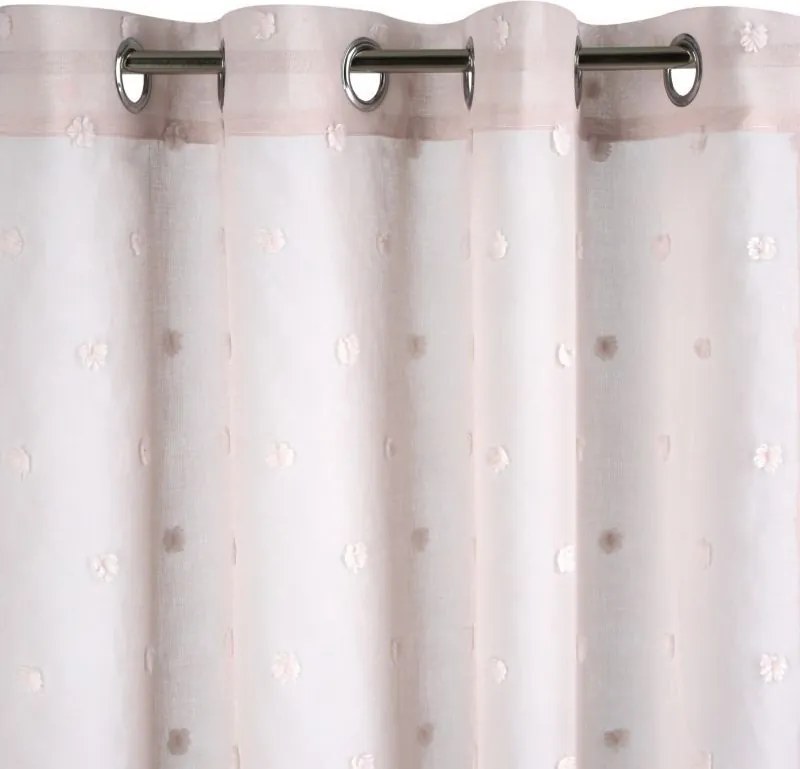 Készfüggöny karikákon 140x250cm Rózsaszín