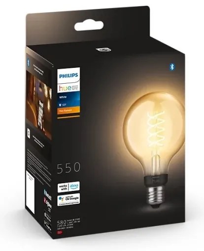 LED Dimmelhető izzó Philips Hue WHITE FILAMENT G93 E27/7,2W/230V 2100K