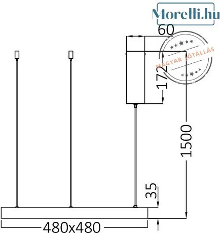 BRAYTRON BH17-01780 BELLA-SLP Modern Led Függesztett Lámpa LED IP20