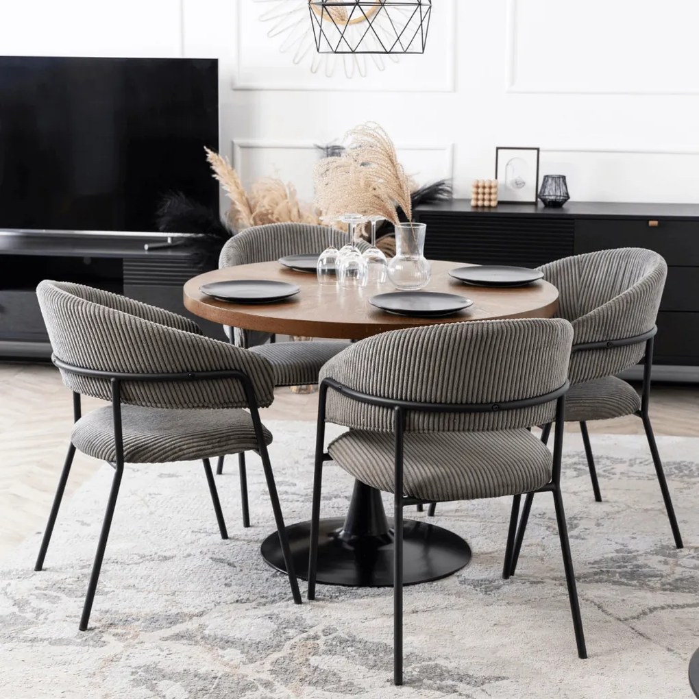 Szürke Kordbársony Étkezőszék TINKA