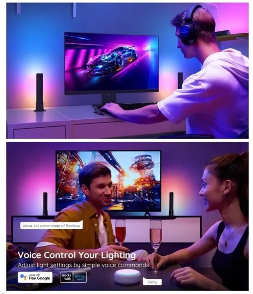 Govee - 2 db Flow Plus SMART LED TV & Gaming RGBICWW Wi-Fi szett