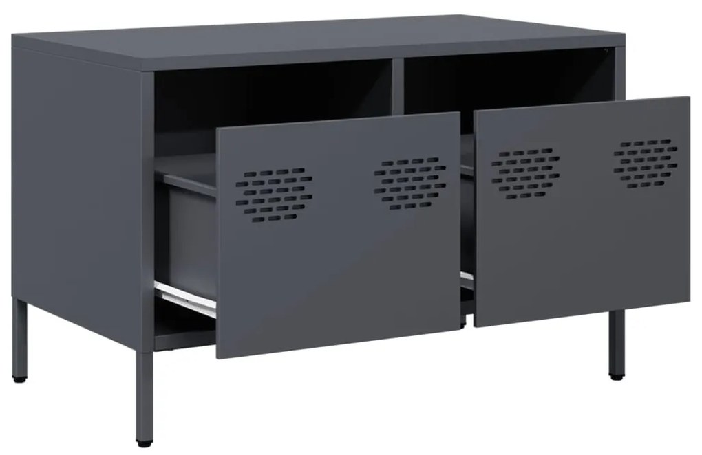 antracitszürke hidegen hengerelt acél TV-szekrény 68x39x43,5 cm