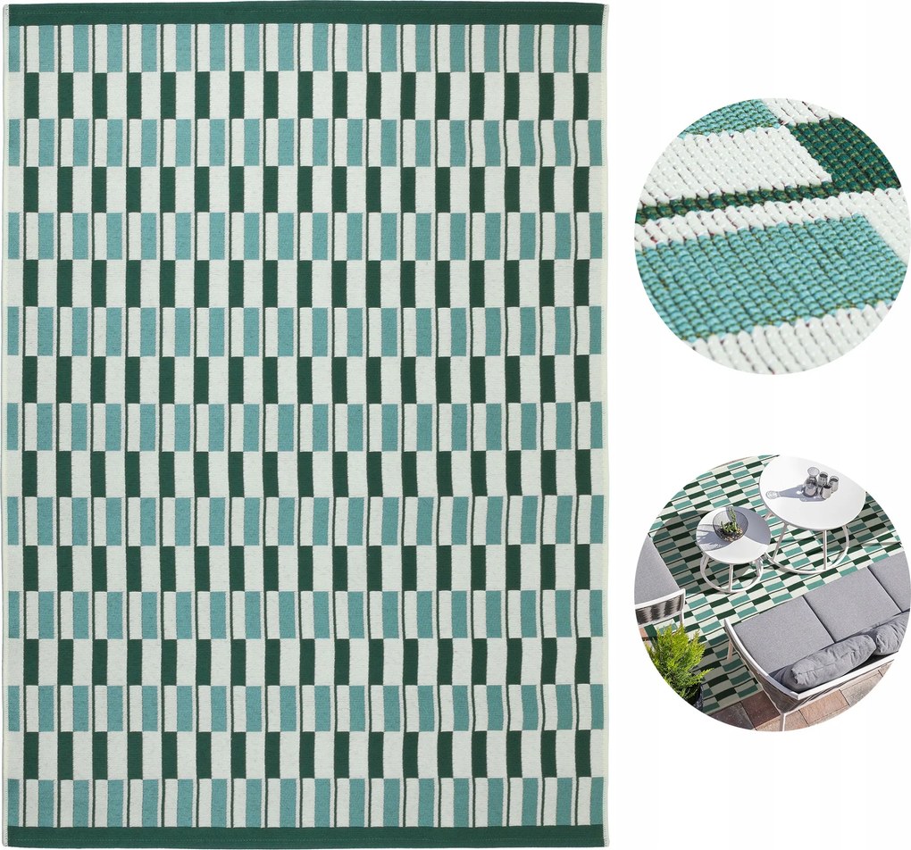 Kültéri Szőnyeg 200x300 Nagy Vízálló Modern Terasz Erkély 2x3m