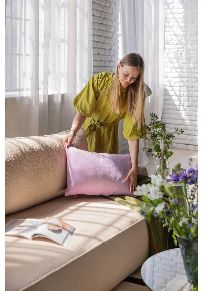 Szürke buklé kinyitható kanapé 247 cm Quinoa – Bonami Selection
