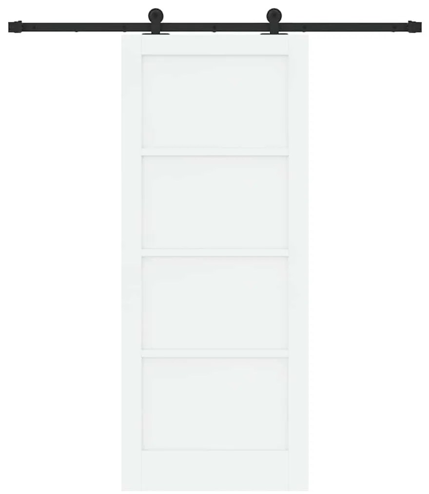 Tolóajtó Szett Fehér és fekete 83 x 202 cm