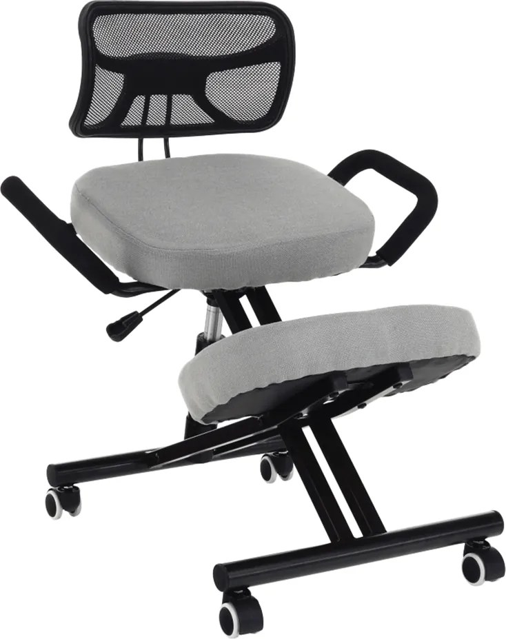 Ergonómikus térdeplőülés, szürkésbarna Taupe/fekete, RUFUS