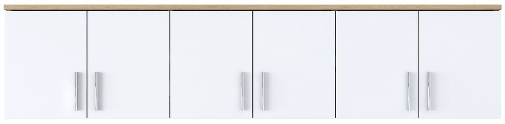 Függesztett szekrény Eladona 14 (dió + fehér). Akció -21%. 1107359