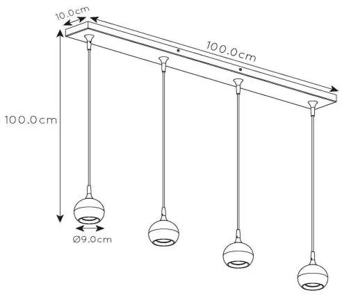 Lucide 09434/04/31 - Csillár zsinóron FAVORI 4xGU10/5W/230V fehér