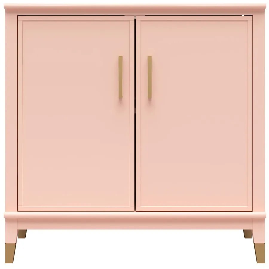 Rózsaszín szekrény 86x85x41 cm Westerleigh – CosmoLiving by Cosmopolitan
