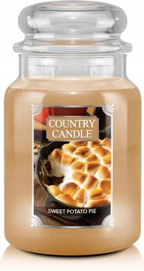 Sweet Potato Pie Country Candle nagy illatgyertya két kanóccal