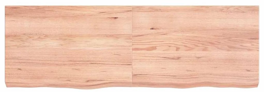 világosbarna kezelt tömör fa fürdőszobai pult 120x40x(2-6) cm