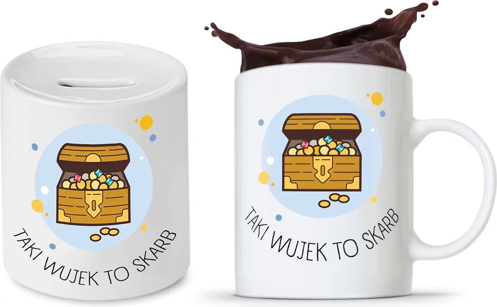 Bácsi Szett Ajándék Bögre Persely nyomott mintával